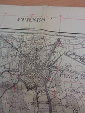 WW1 military map entitled "MOERES" and "FURNES" from the RACE TO THE SEA