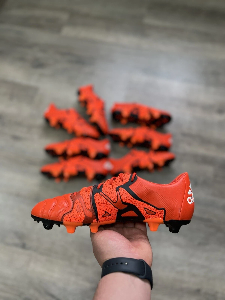 Adidas X 15.1 FG/AG Leather Men's Soccer Cleat Size 6.5 Orange NEW B26980