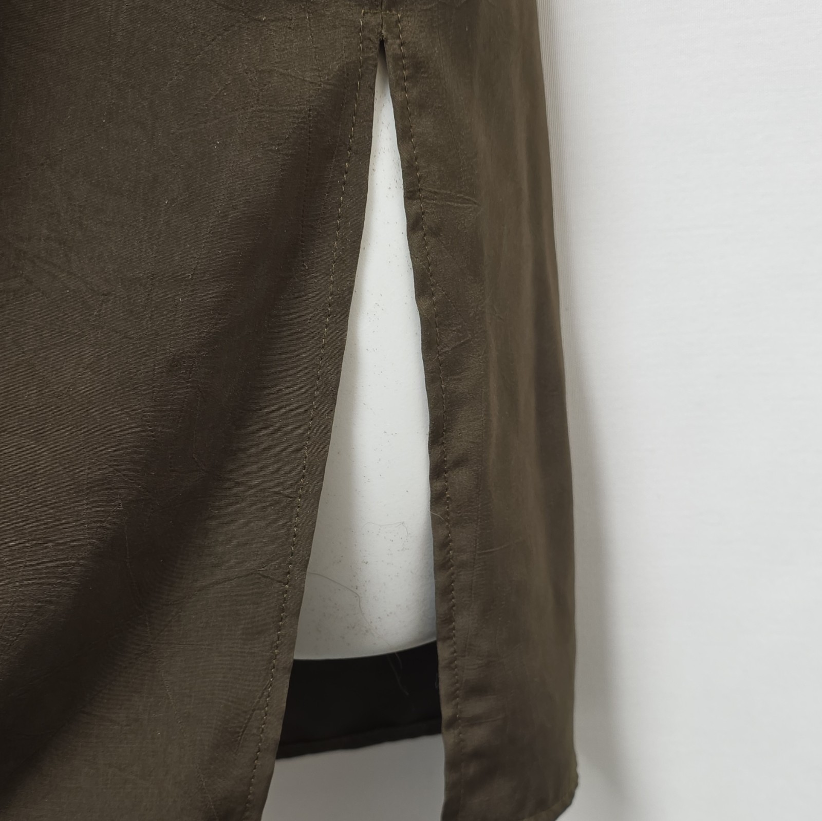 Vintage 90s I.Q. Brown Button Front Longline Tunic Blouse UK 10 Lagenlook image 5