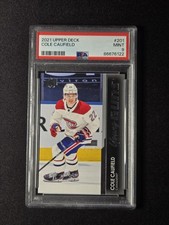 2021 UPPER DECK #201 COLE CAUFIELD YOUNG GUNS RC ROOKIE PSA 9