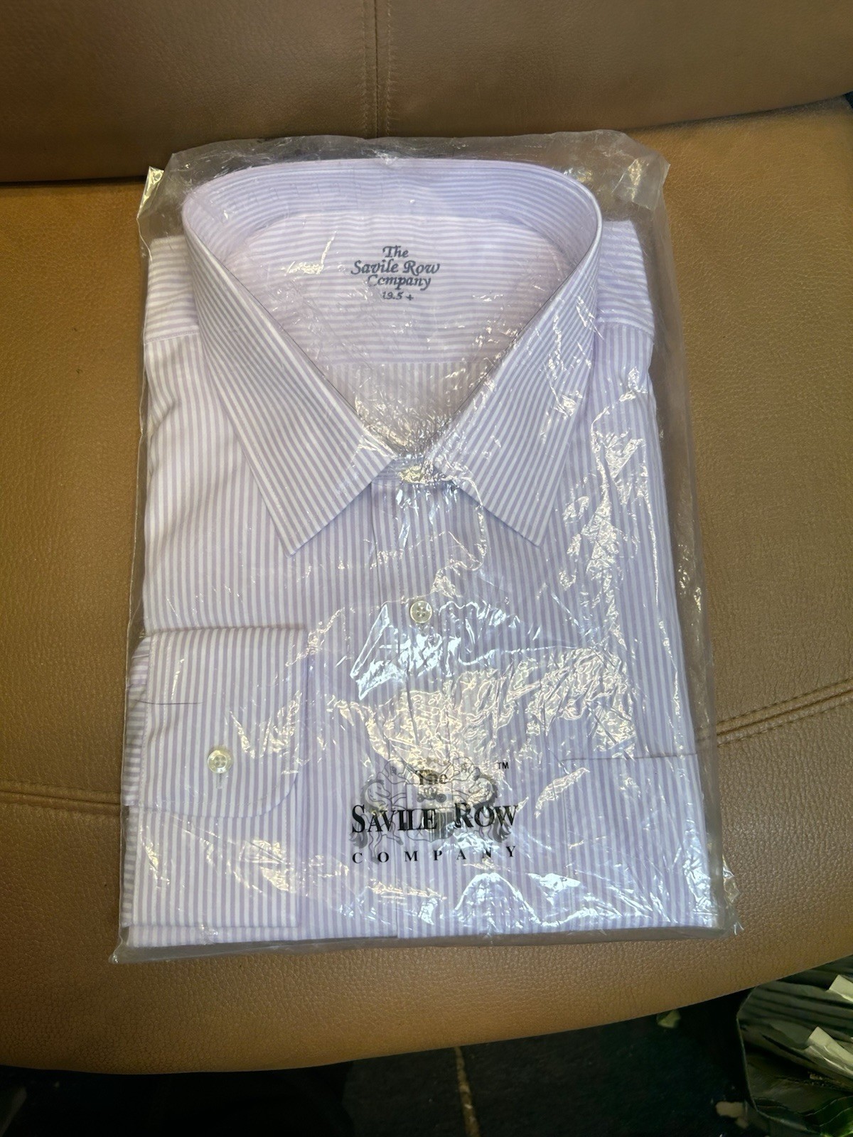 FILA Camicia The Savile Row Company taglia 19 5 bianca e righe lilla