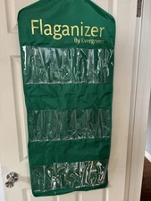 NEW Evergreen Decorative Garden Flag Hanging Organizer Flaganizer