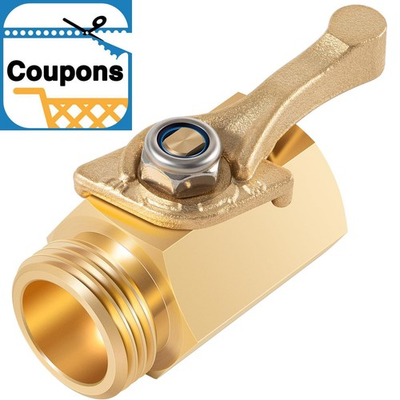 #ad Heavy Duty Brass Garden Hose Shut Off Valve for Dramm 12353 Full Flow Ball Valve $17.88