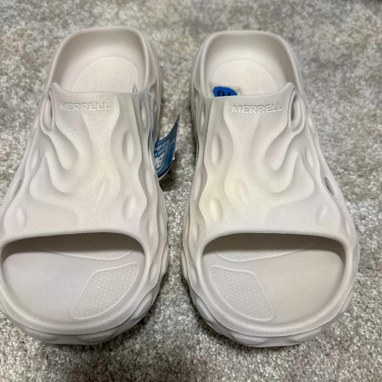 Sandali Merrell uomo taglia 10 Oyster Hydro Slides 2 Eva tomaia schiuma leggeri