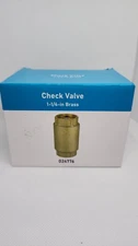 Check Valve 1/4" One-Way Brass Back Flow Preventer New Open Box