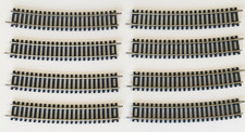 OO Gauge HORNBY R628 Curved Rails / Nickel Silver for Use with Y Points  x 8
