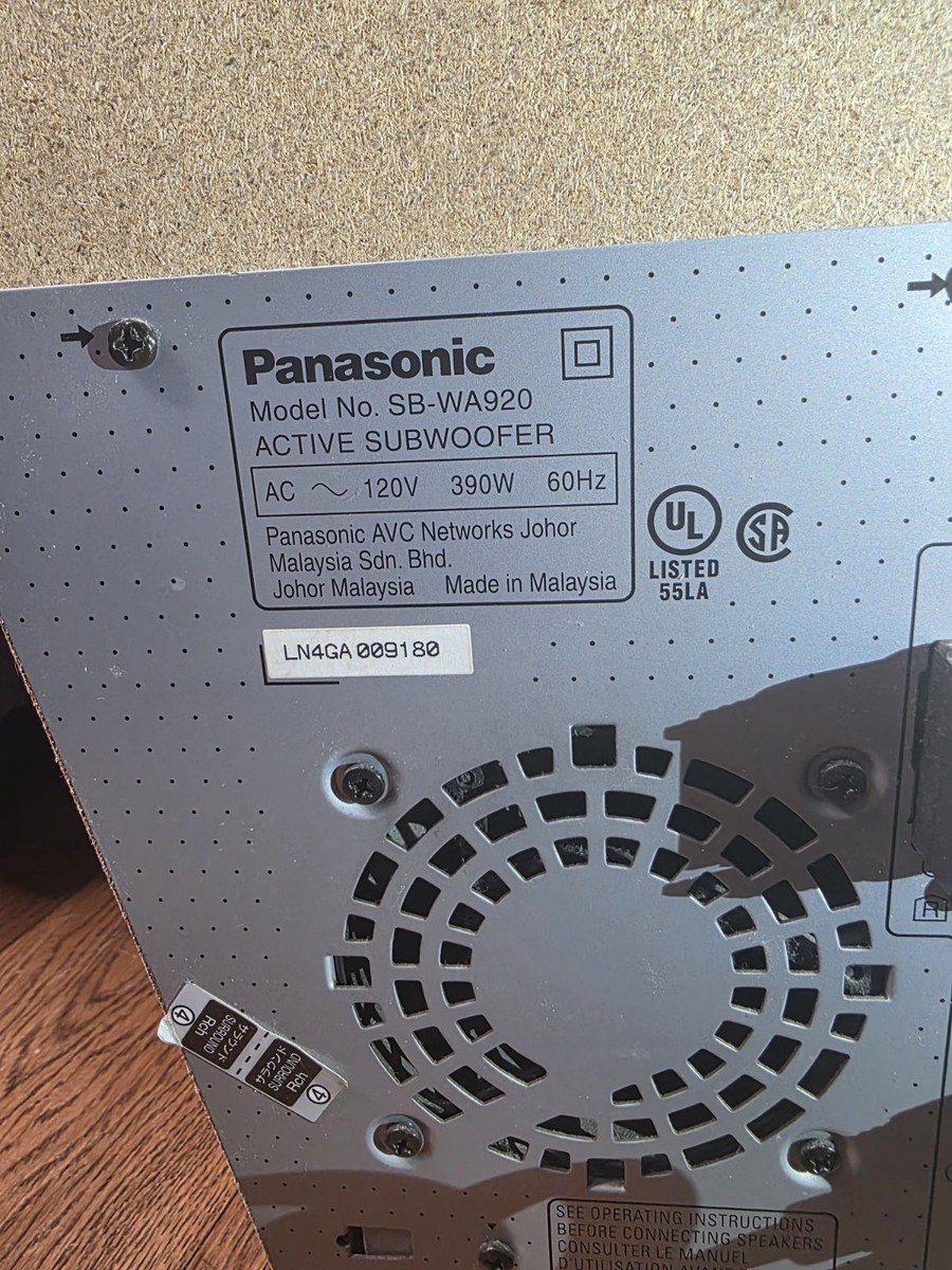 Panasonic Sb-wa920 Active Subwoofer for Sa-ht920 Home Theater