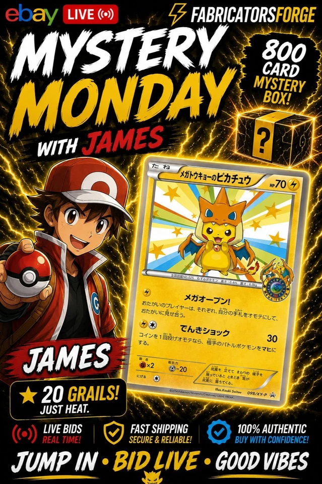 🔥$1 Starts Poncho Pikachu🧑‍🚒Mystery Pulls🔥