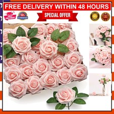 50 Blush Pink Foam Artificial Roses - Perfect for DIY Wedding Decor  Crafts