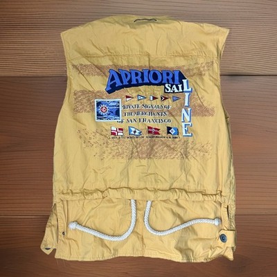 Apriori Sailing By Escada Poland Women s Size 4 Sailing Vest Embroidered Flags
