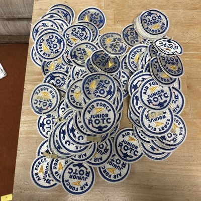 Job lot of 150Military Air Force Junior ROTC Patch Blue WHITE  3  Circle Genie 