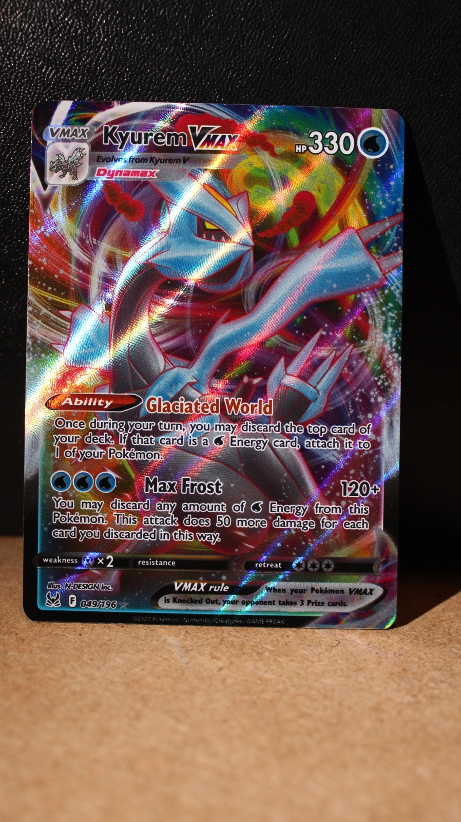 Kyurem VMAX 49/196 Lost Origin Holo Rare VMAX Near Mint