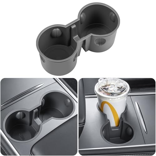 KUNIST for Tesla Model Y 2024 Cup Holder Insert Silicone Center Console Cup Hold
