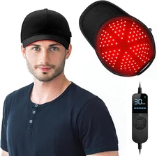 Laser Hair Growth Cap Red Light Hat Black Viconor Red Light Therapy Cap