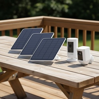 Solarpanel Für Ring Kamera, 5W Kamera Solarmodul Ladegerät Für Ring Stick up Cam