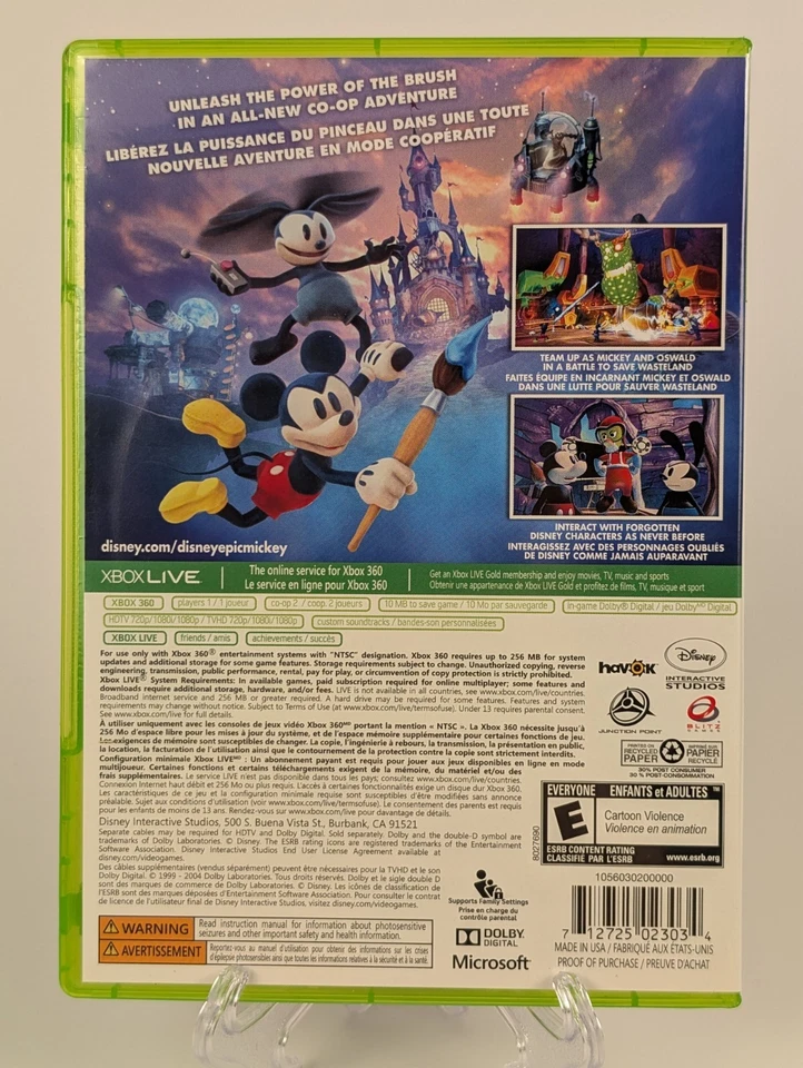 Disney Epic Mickey 2: The Power of Two (Xbox 360)➡️CIB  - Tested - Nice📀! - Image 2 of 4