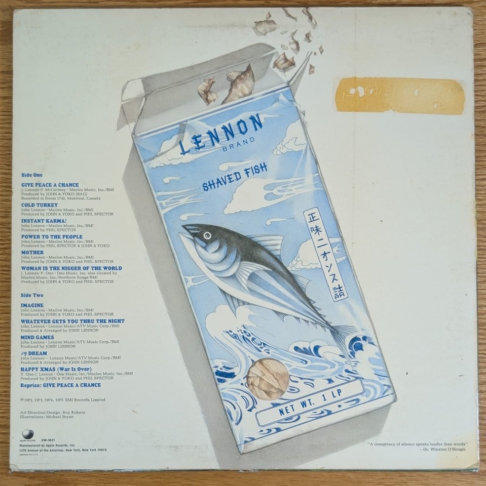 LENNON, PLASTIC ONO BAND – SHAVED FISH - VINYL LP - SW 3421 - X53 | eBay