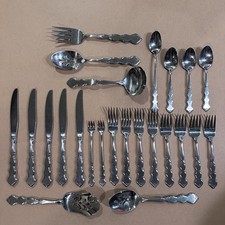Oneida Valerie Distinction Deluxe Stainless Flatware Set 24 Pieces HH Vintage