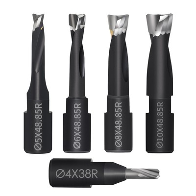 Solid Carbide Router Bits Set for Domino Joiner Machine, 5-Piece Domino Joint...