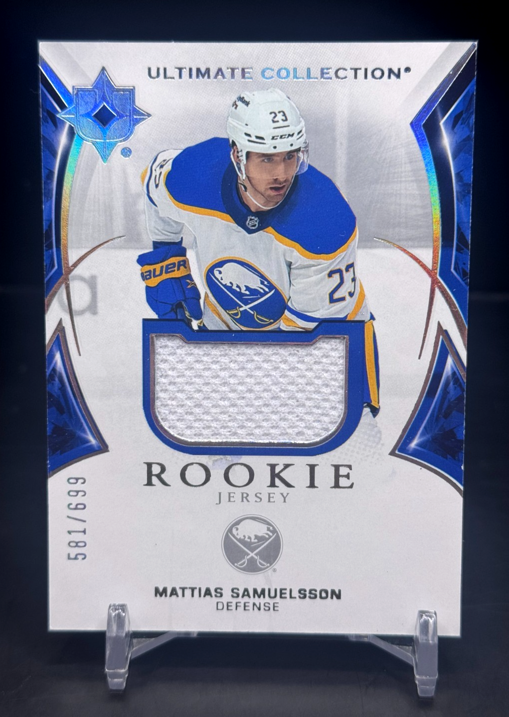 2021-22 Upper Deck Ultimate Collection - Ultimate Rookies Mattias Samuelsson #131 Jersey /699 (MEM, RC)