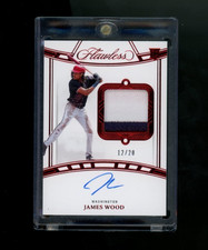 2024 Panini Flawless James Wood RC RPA 2-Color Patch /20 Nationals
