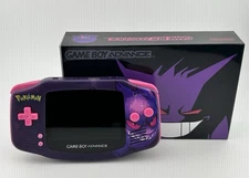 Game Boy Advance GBA Handheld Custom IPS Screen  Upgraded Audio Gengar Pokemon