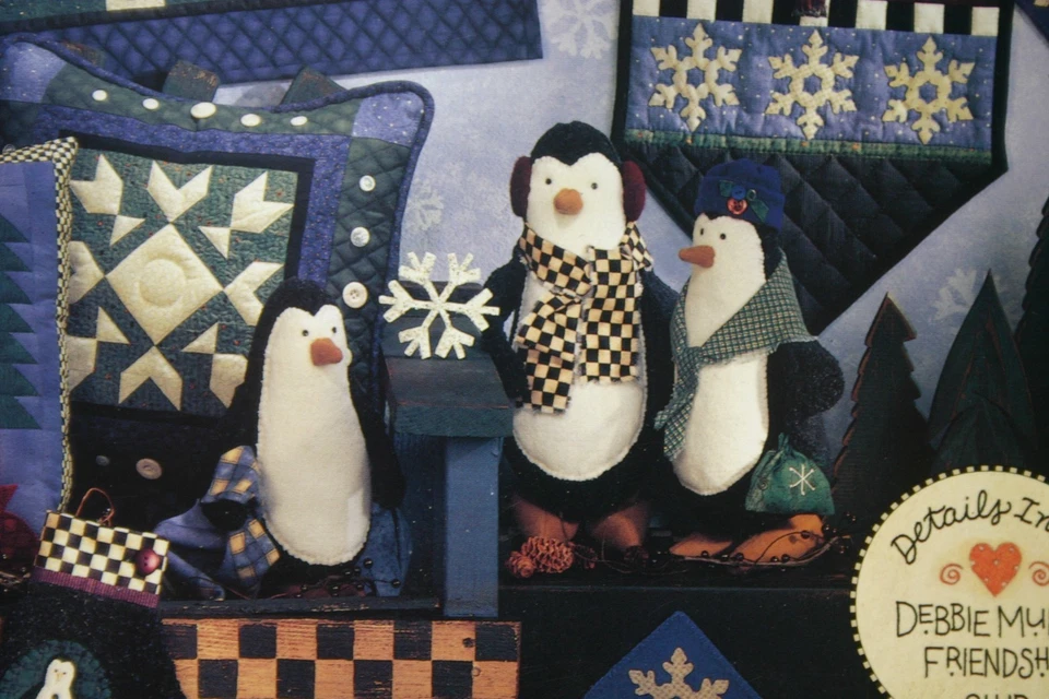 Mumm Winter Follies Quilt Pattern Book Penguins Snowflakes Wall Hangings Xmas - Image 4 of 4
