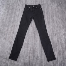 Lucky Brand Uni Fit Skinny Jeans Womens 2 Fit 24x29 Black High Rise Denim