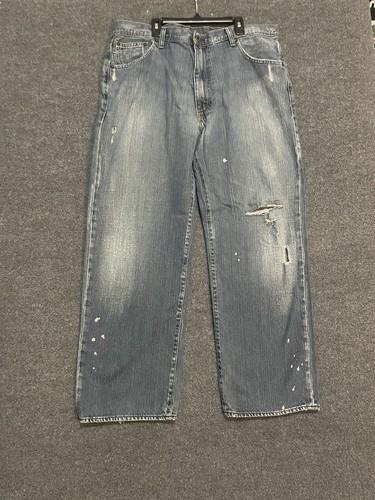 Mens Size 36x30 Polo Ralph Lauren Classic Fit Paint Splatter Jeans Distressed