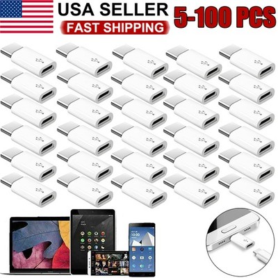 Type-C Adapter Micro USB Female To USB C Male Connector Super Fast Data Sync Lot
