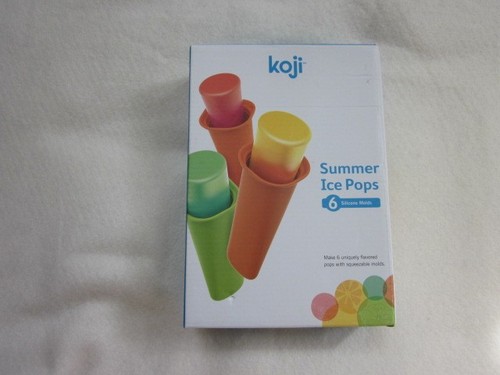 KOJI SUMMER ICE POPS 6 SILICONE MOLDS NEW - Picture 1 of 3