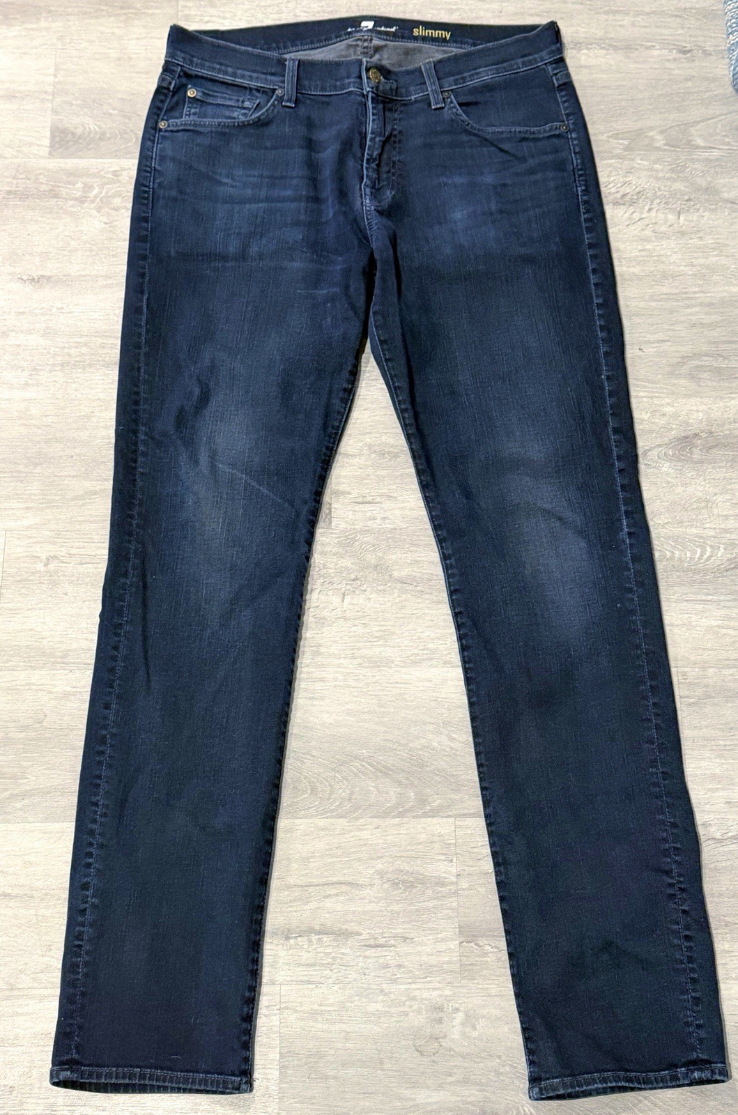 's 34x34 Slimmy Denim Jeans Pants Solid Blue