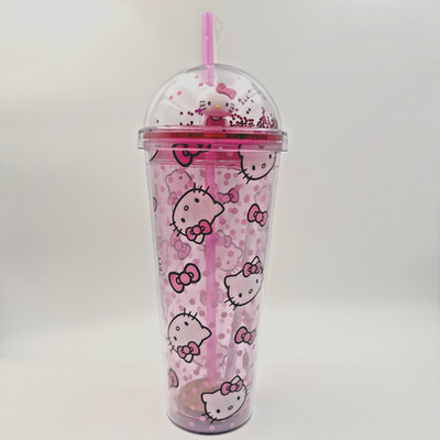 Sanrio Hello Kitty Confetti Carnival Cup Tumbler 24 oz   Silver Buffalo   NEW