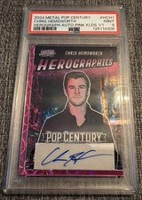 Leaf Metal Pop Century Pink Kaleidoscope Chris Hemsworth Auto PSA 9 1/1 Card