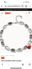 Uno de 50 short necklace with crystals