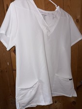 Jockey Scrub Top - White, Size Large, NWT