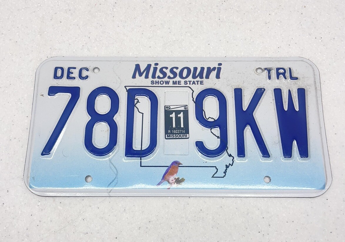 Expired Missouri License Plate 78D 8KW | eBay
