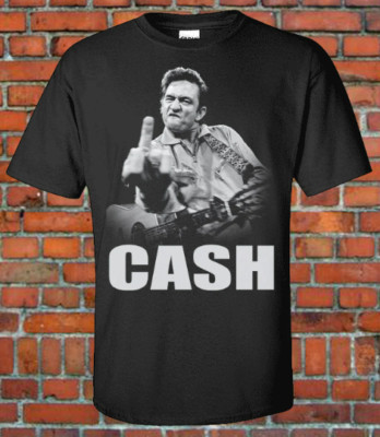 Johnny Cash Singing Classic T-Shirt, Middle Finger T-Shirt, Country Music