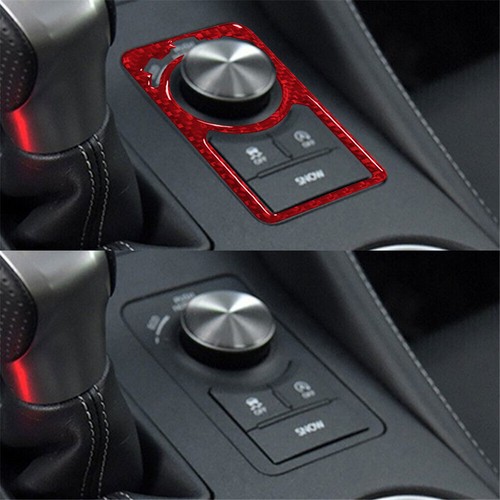1pcs Red Carbon Fiber Driving Mode Switch Cover Trim For Lexus RC300 350 2015-20 - Bild 5 von 10