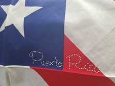 NEW UNISEX Puerto Rico Flag metal bead word Face Mask, 22"x22" Bandana, Scarf