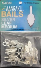 Silver Plated Jewelry Bails MEDIUM Aanraku 25 Leaf Glue On Fused Glass Pendants