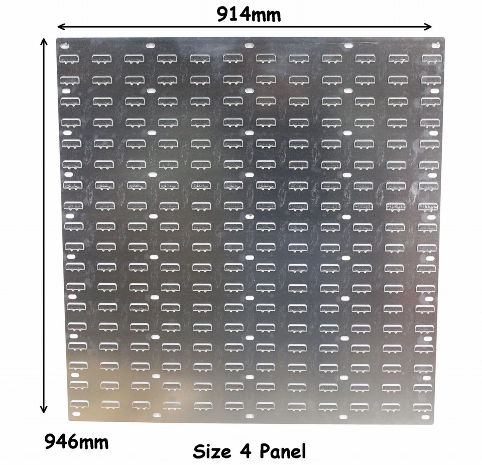 NEW Steel Louvre Wall Panel for Plastic Parts Storage Bins 946 x 914mm Free P&P
