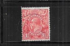 AUSTRALIA SC# 68 1927 USED 1 1/2 P KING GEORGE V DEFINITIVE CLASSIC OLD STAMP