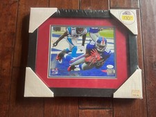 HAKEEM NICKS Signed Auto NEW YORK GIANTS PHOTO 13x16 CUSTOM FRAMED COA JSA