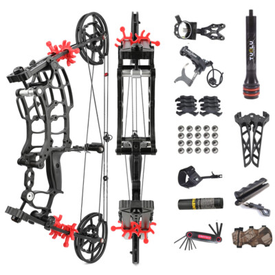 40-65lbs Compoundbogen Dual-use Stahlkugel Pfeil Jagd Angeln Bogenschießen Bogen