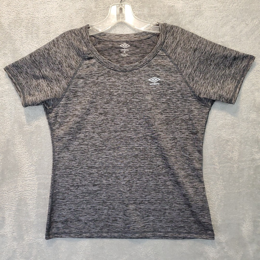Umbro Top Womens Tag Size M Gray Athletic Pullover Jersey Short