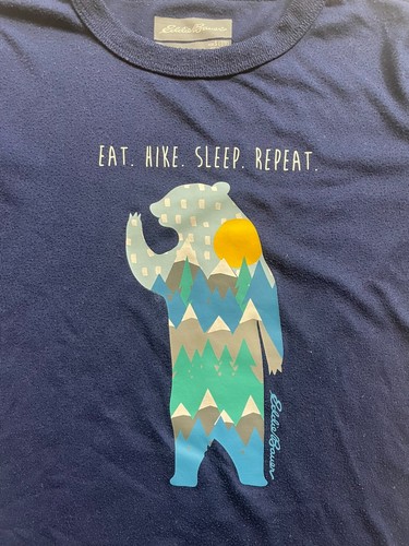 Eddie Bauer Kids Pajama Set (Size 7/8) – 2 Shirts + 1 Pants – Bears & Outdoors T - Picture 4 of 11