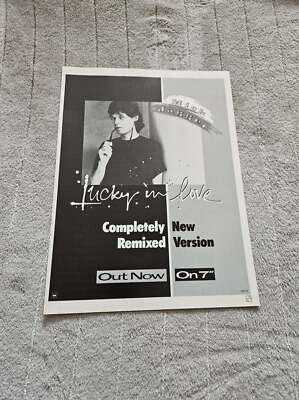 FPOT155 ZEITSCHRIFTENWERBUNG 12X8'' MICK JAGGER: LUCKY IN LOVE