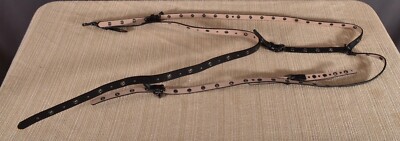 BCBGMAXAZRIA Black Perforated Studded Sexy Body Harness Belt  display picture 3