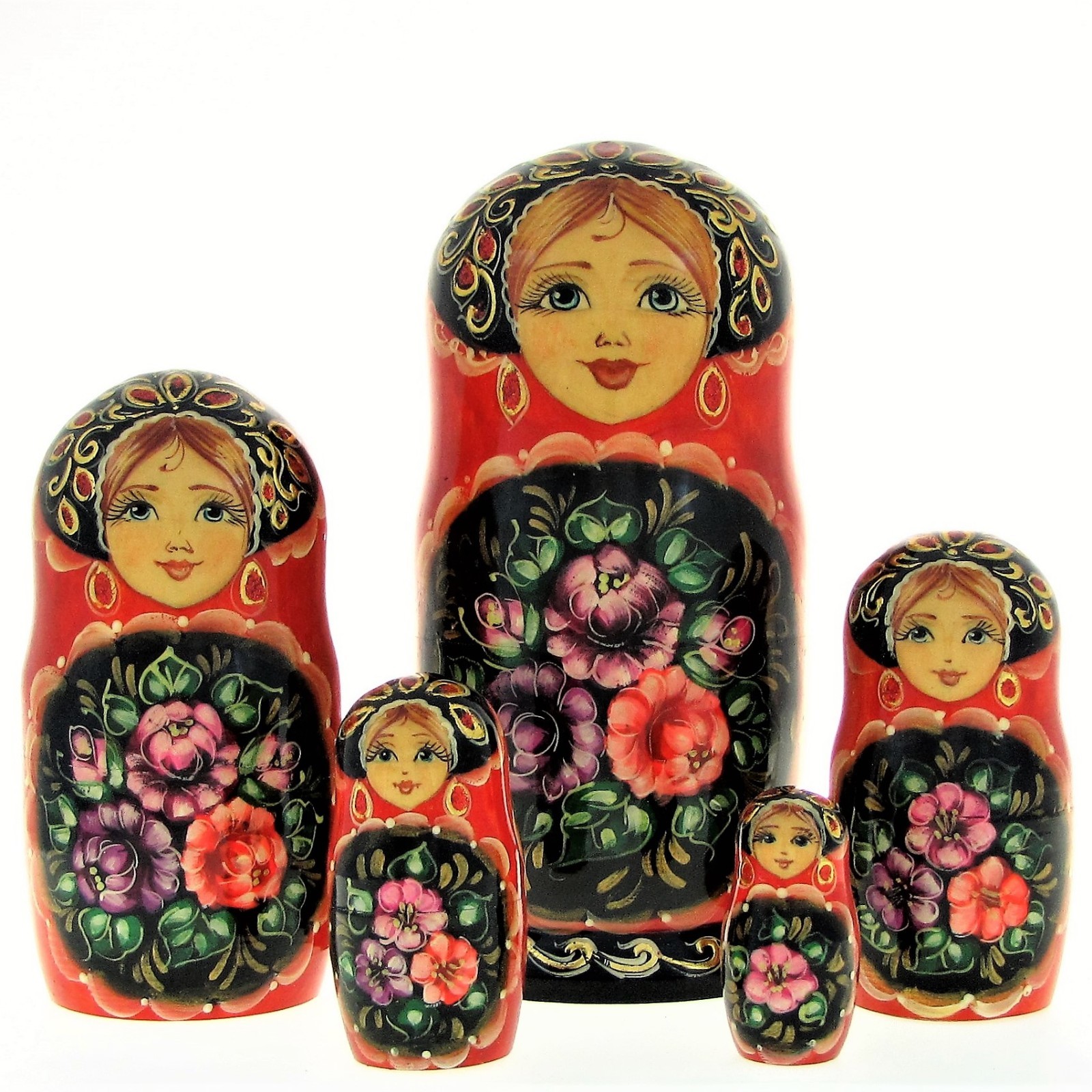 Matriochka poupée russe traditionnelle idée cadeau famille 5 poupées